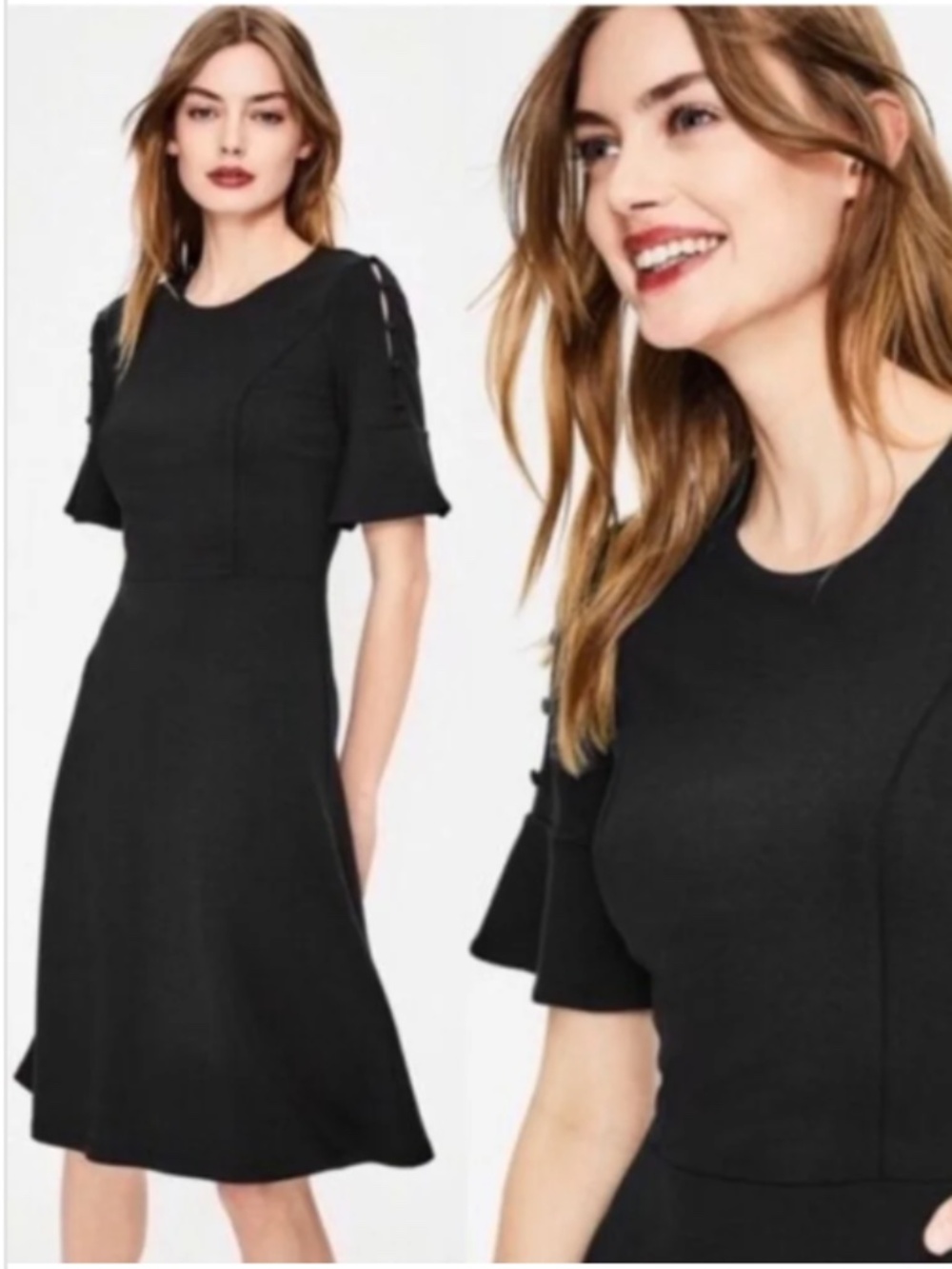 Preppy Classic Boden Alexis Black Jersey Dress Sz 2
